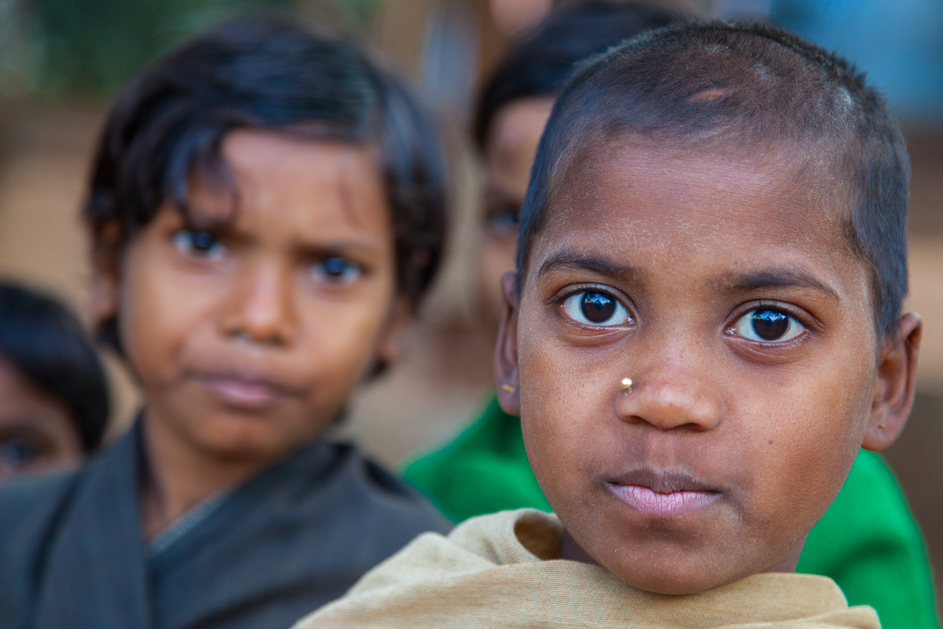 Students at a village school established by the Christian Mission Hospital, Bissamcuttack, India.
