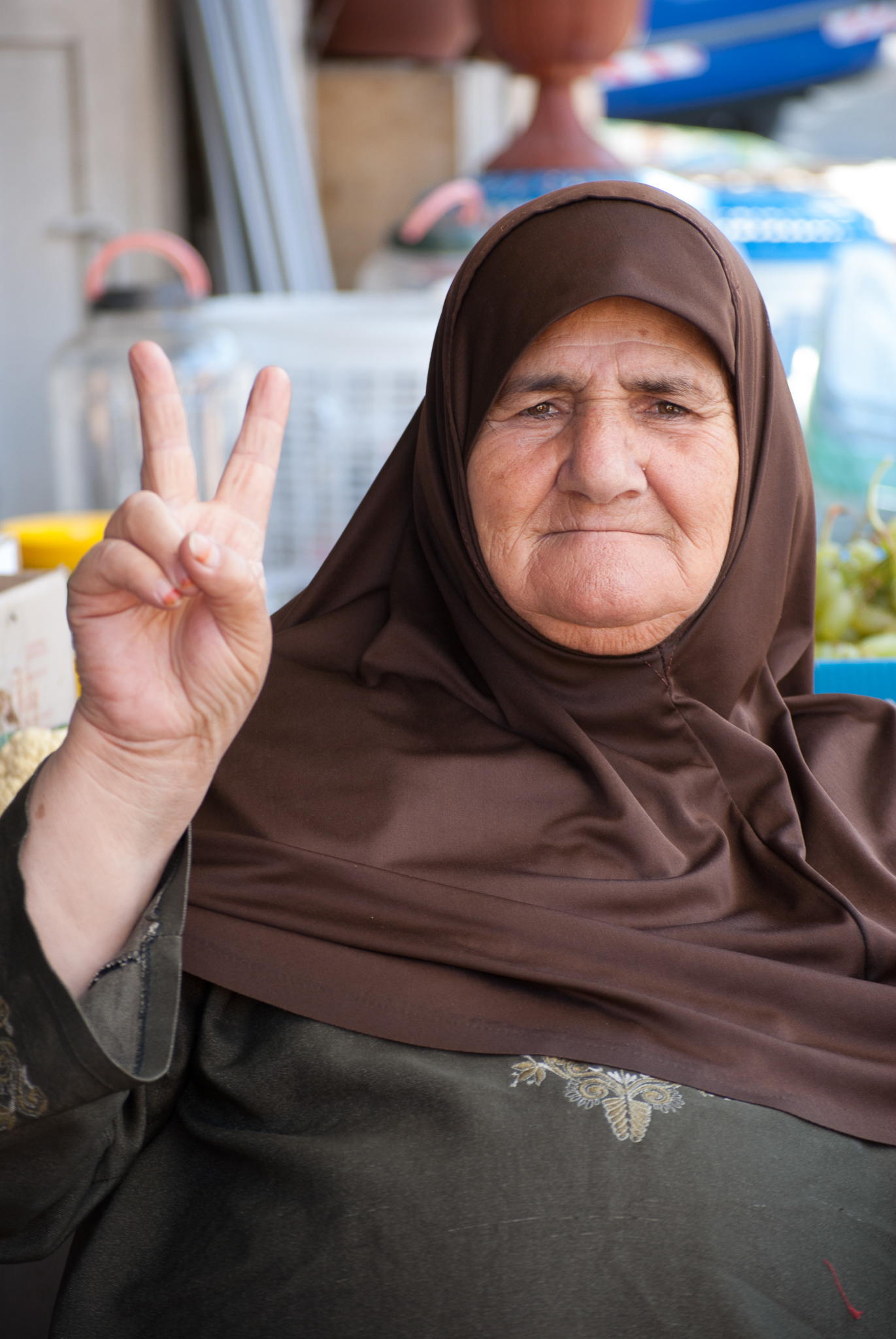 A Palestinian woman in Hebron.