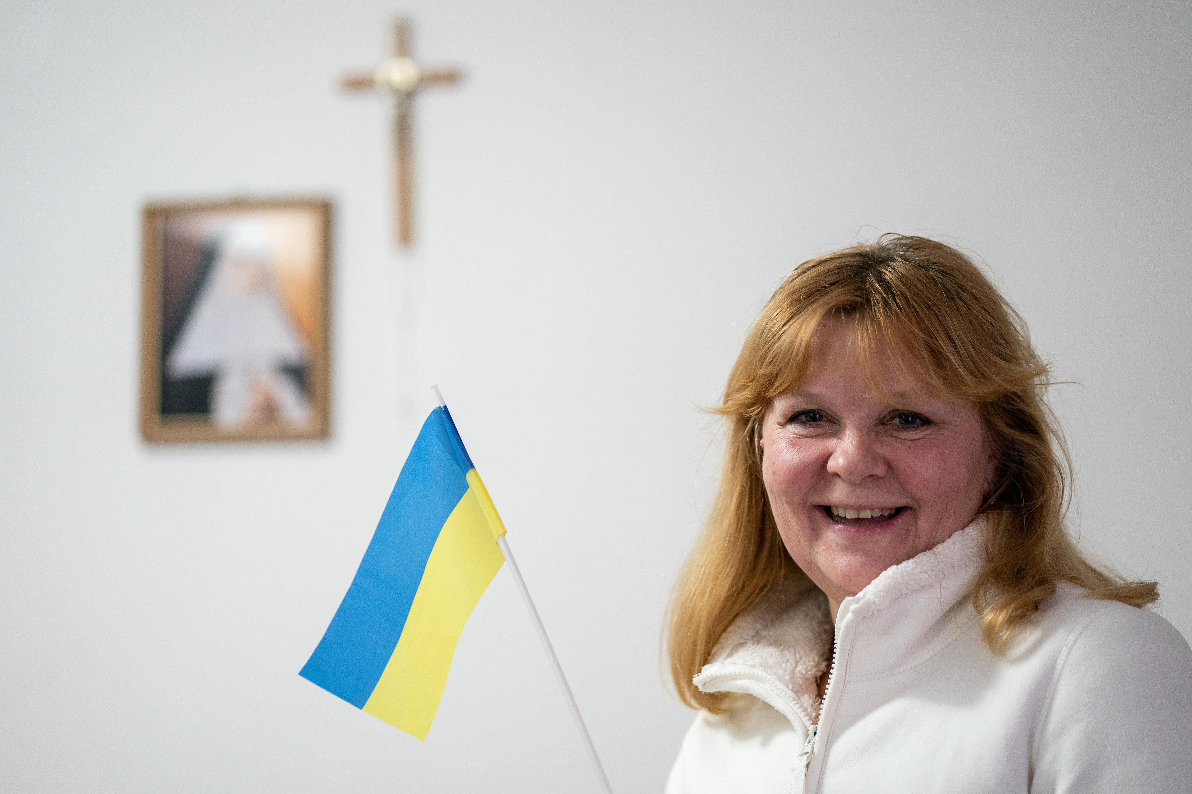 Svetlana Kruchinska, a Ukrainian refugee who relocated because of the war, has been hosted by Dominican nuns in Krakow, Poland, since the spring of 2022.