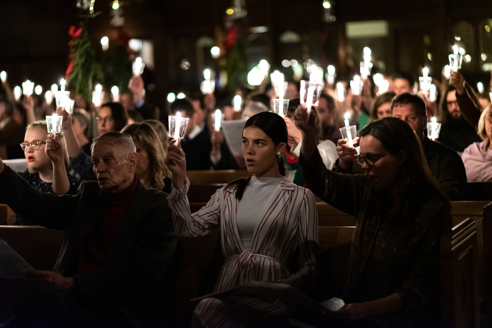 Christmas Eve services at Fairmount Presbyterian Church in Cleveland Heights, Ohio.