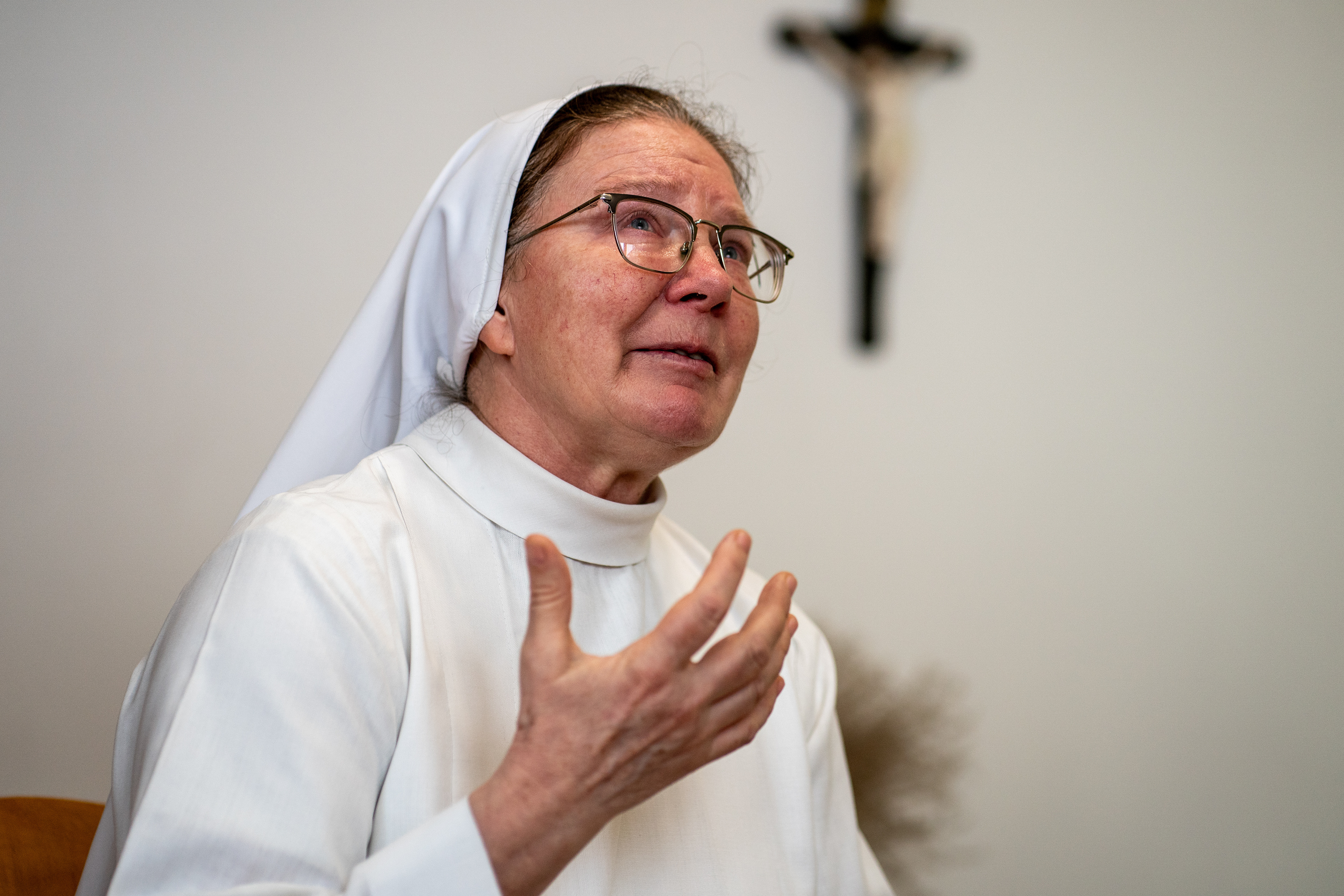 Dominican sister Lydia Timkova is overcome with emotion when talking about how people are suffering as a result ofthe war.