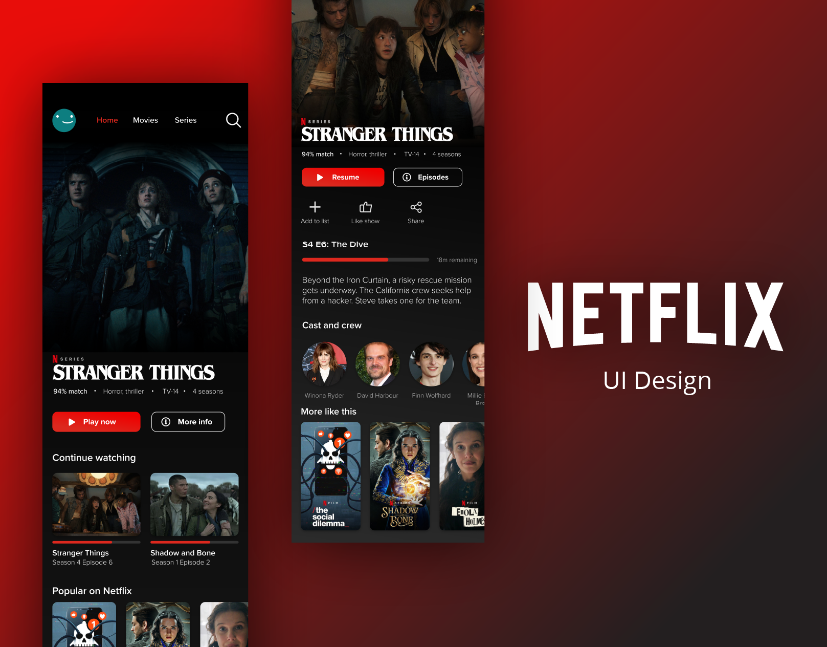 Lang Delapa - Netflix UI Design