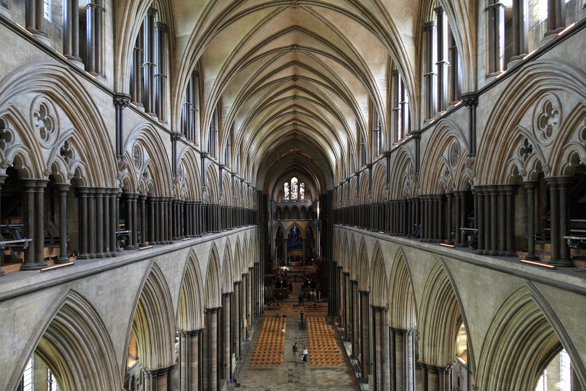 The nave from halfway up