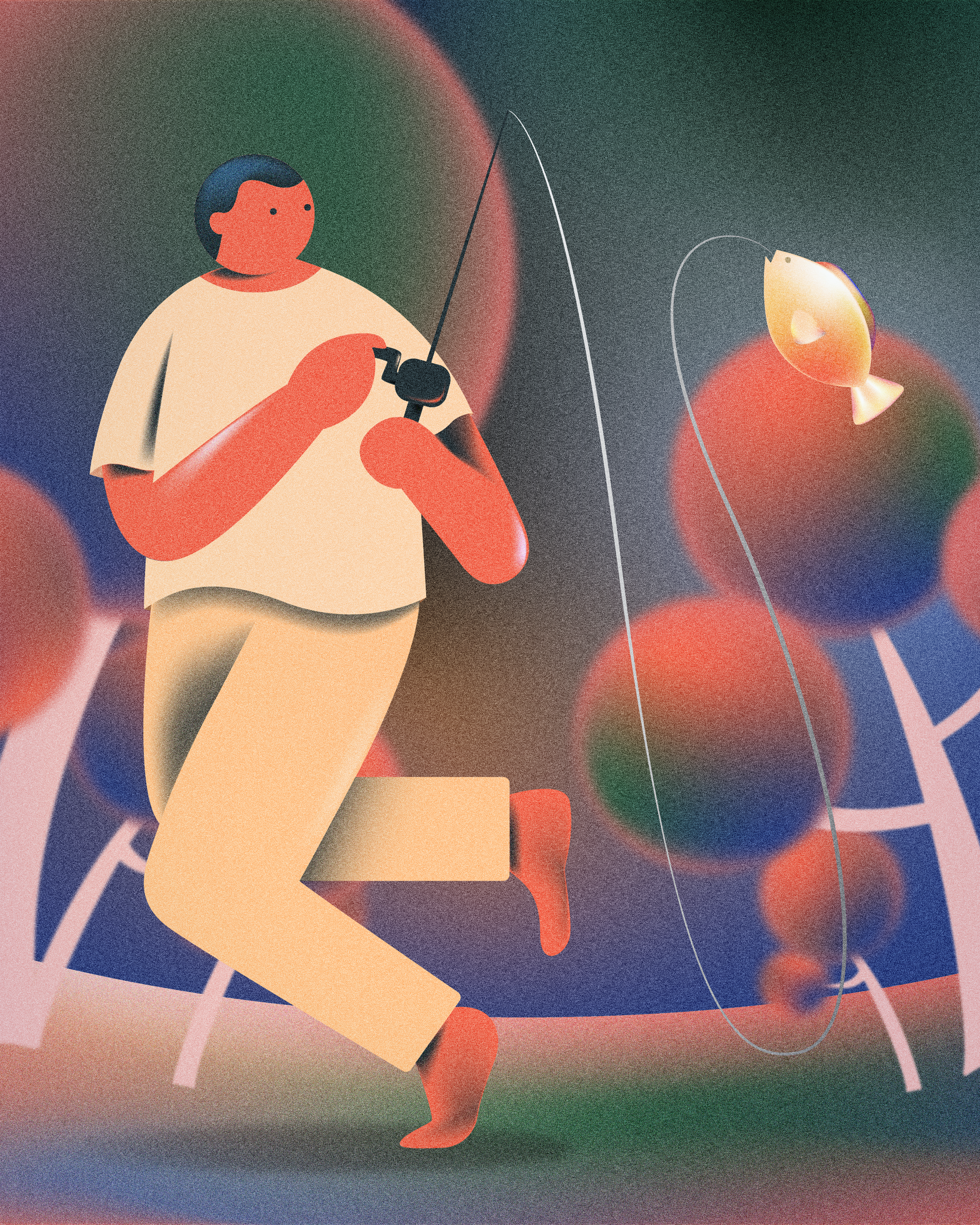 Fishing illustration in Minnesota