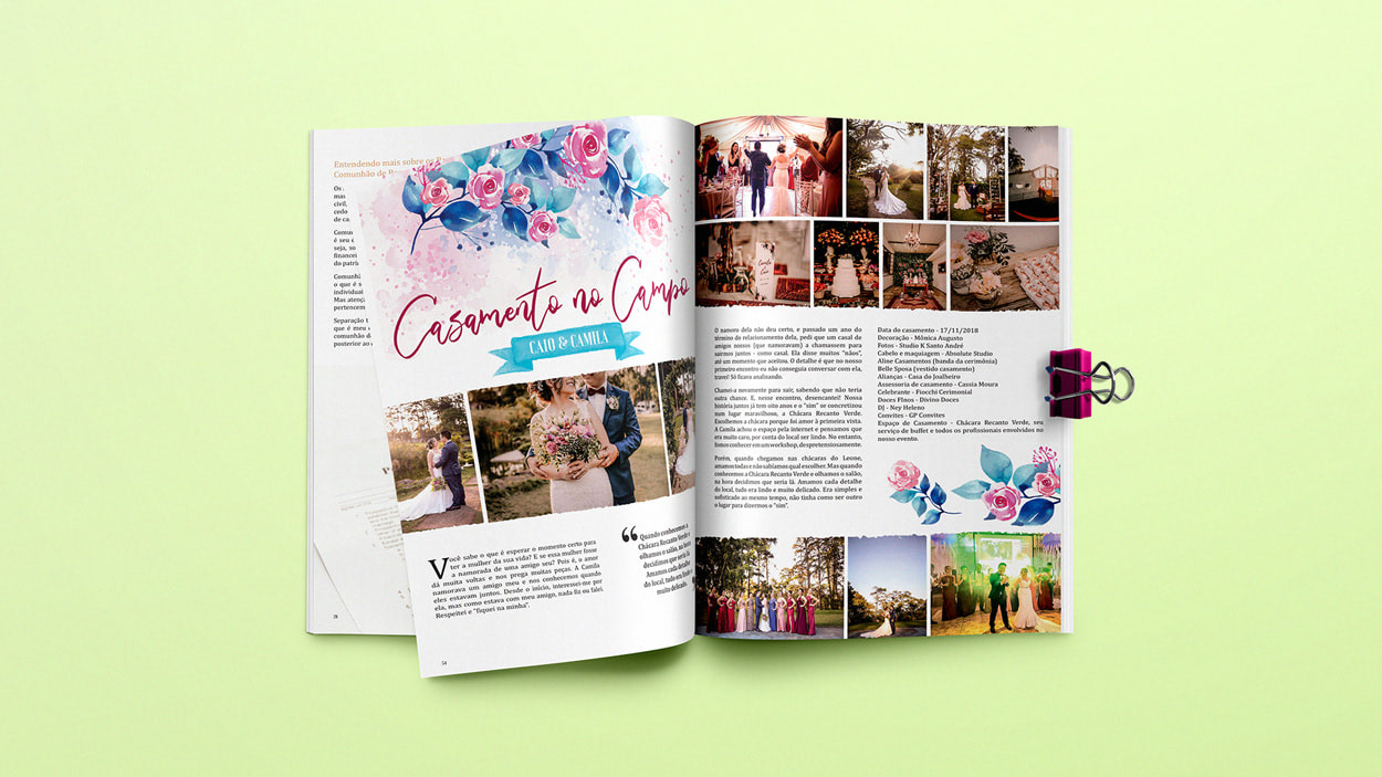 Portfólio Anuário Noivas no Campo