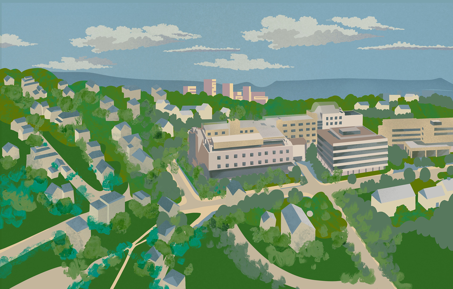 hospital health care luxembourg illustration