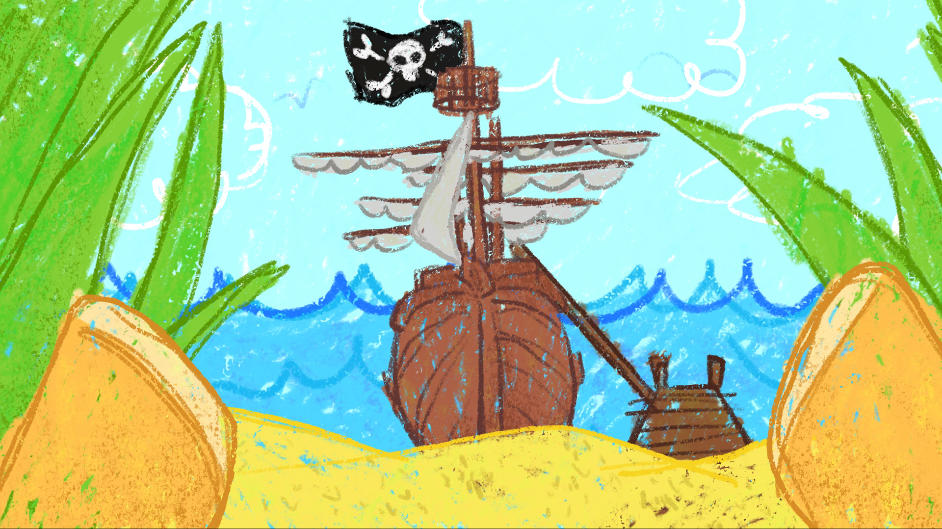 Background and foreground scene.
