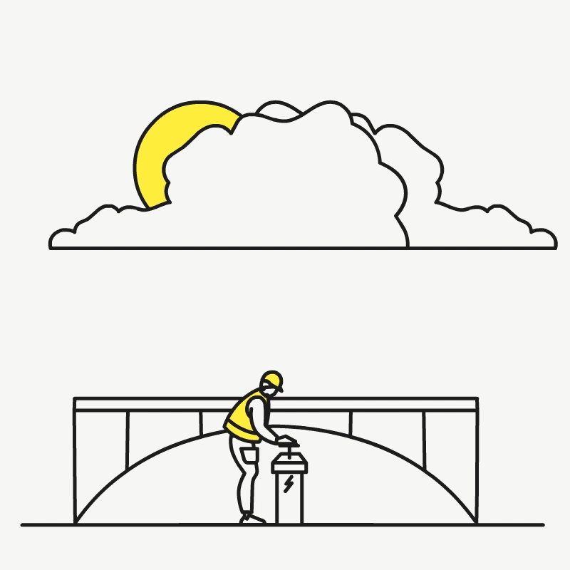 Eine Brücke zu sprengen