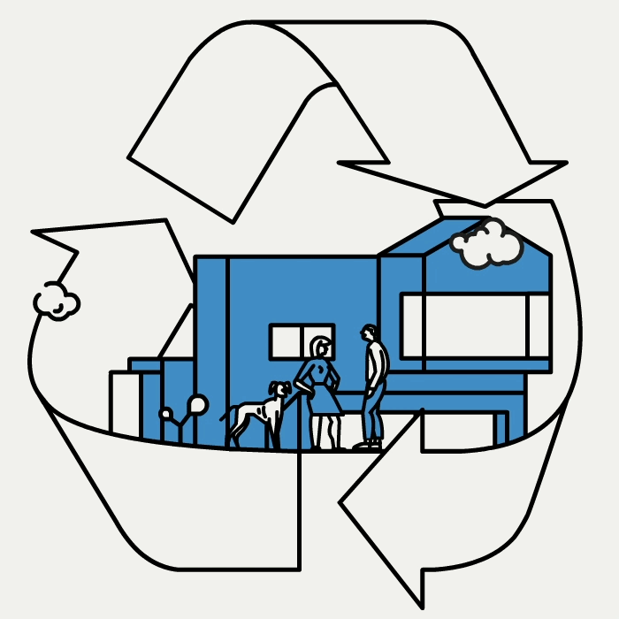 In einem Recyclinghaus zu leben