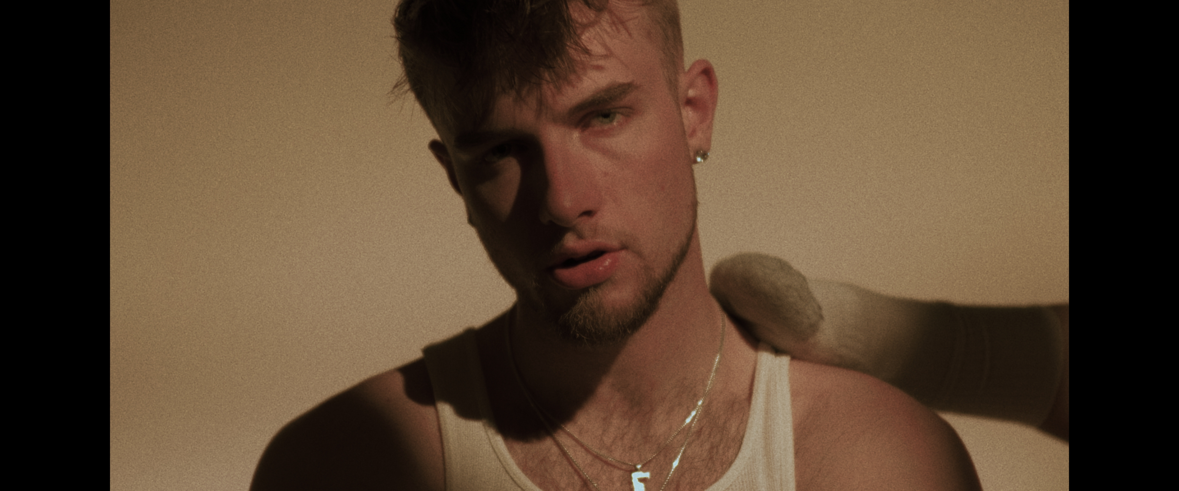 CINEMA STILL OF MUSIC VISUAL FOR LUKEYBABY