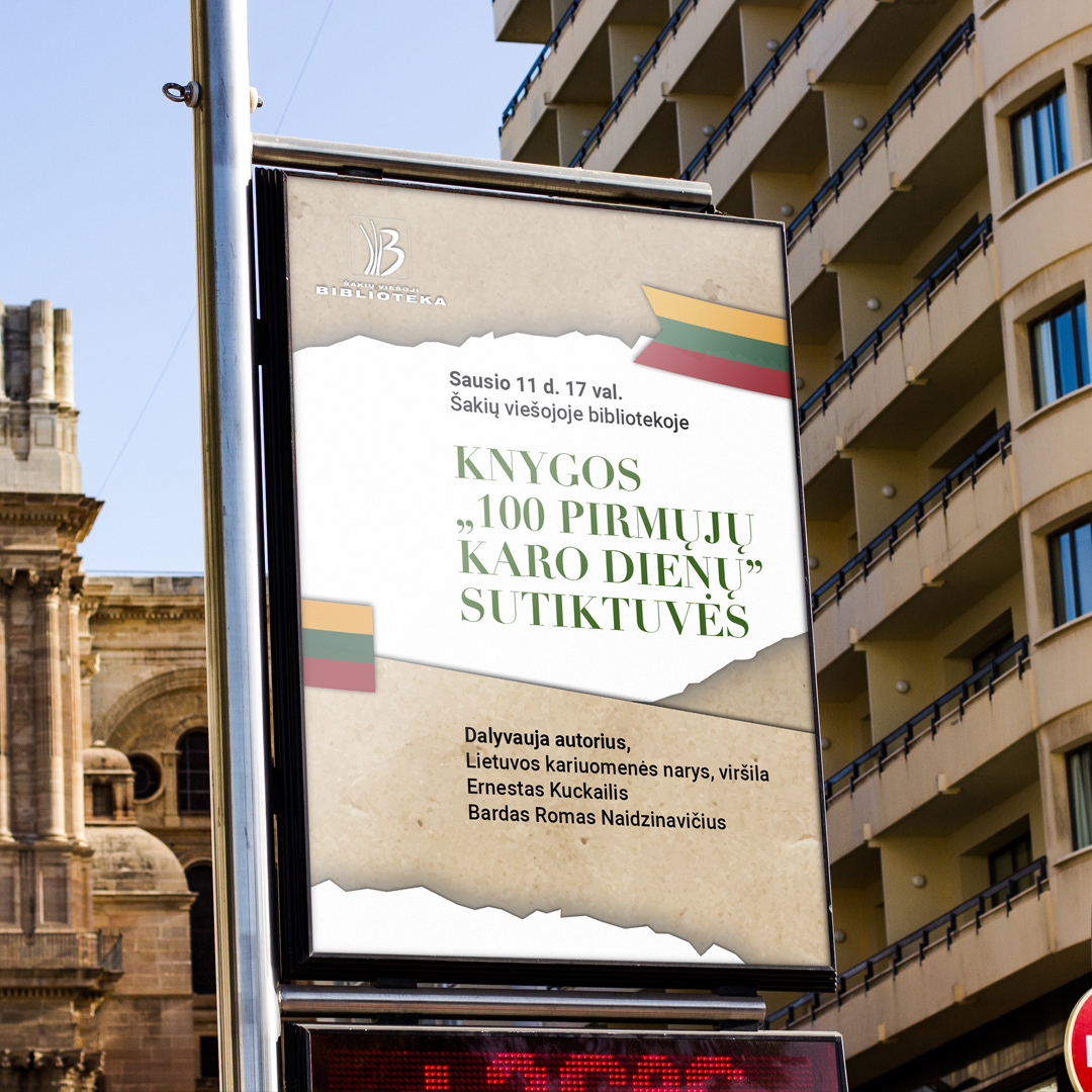 Poster for Šakiai library, 2024