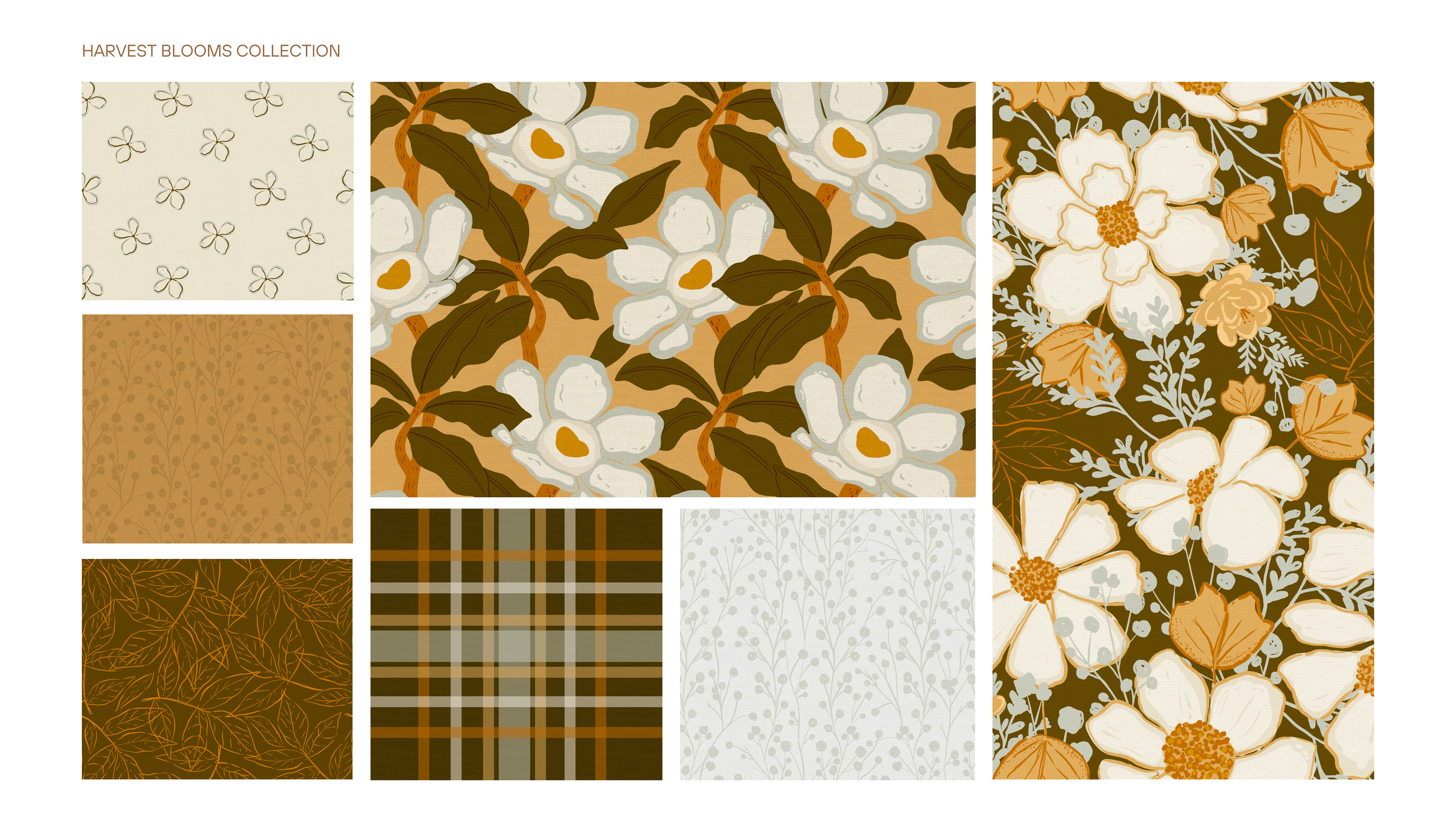 fall textile seamless patterns