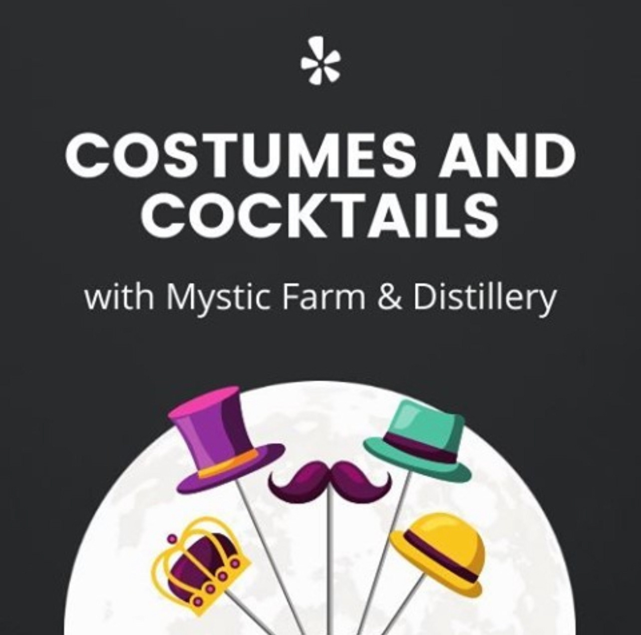 Square graphic I designed for my halloween party in 2021