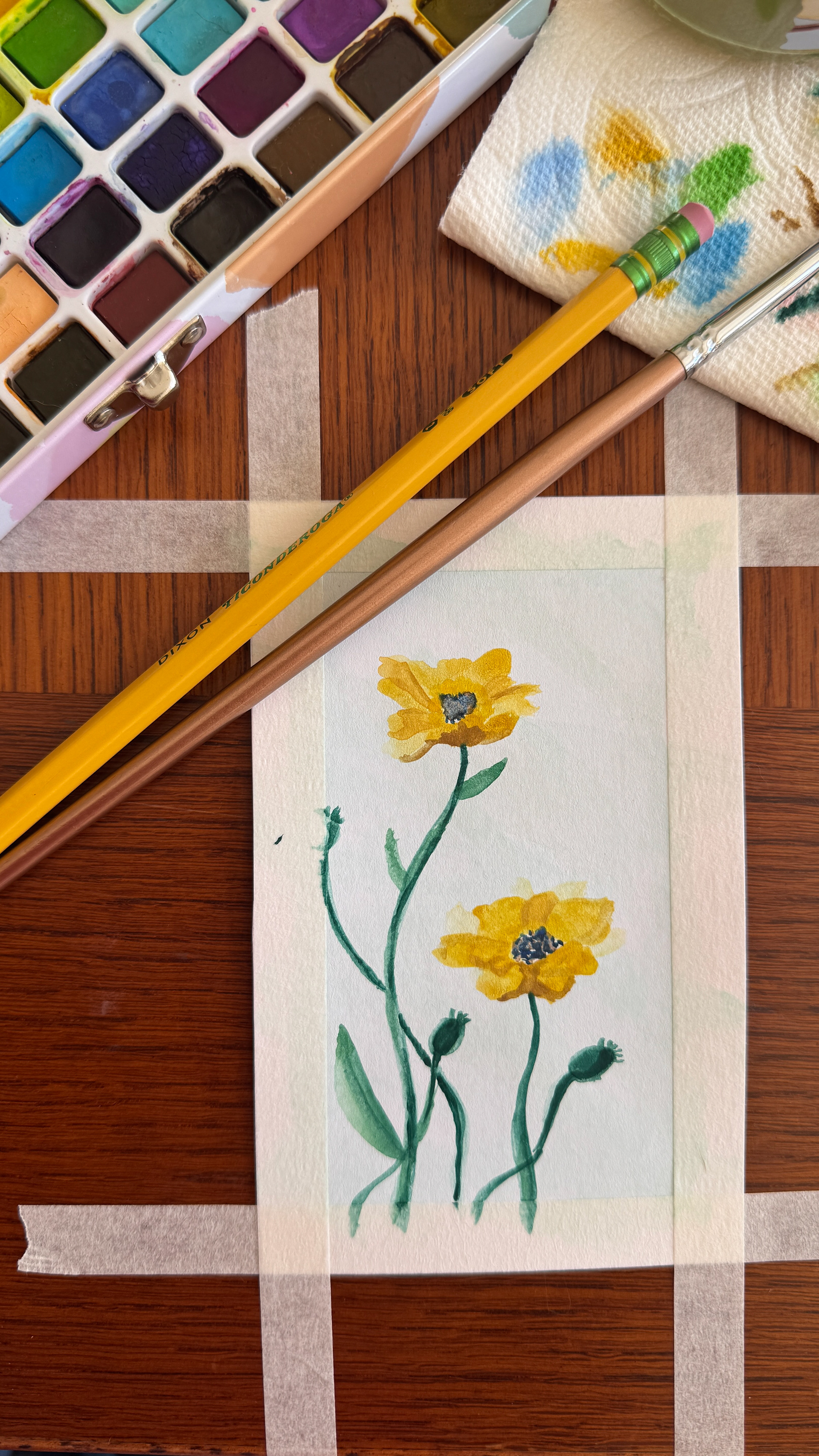 Commissioned watercolor painting