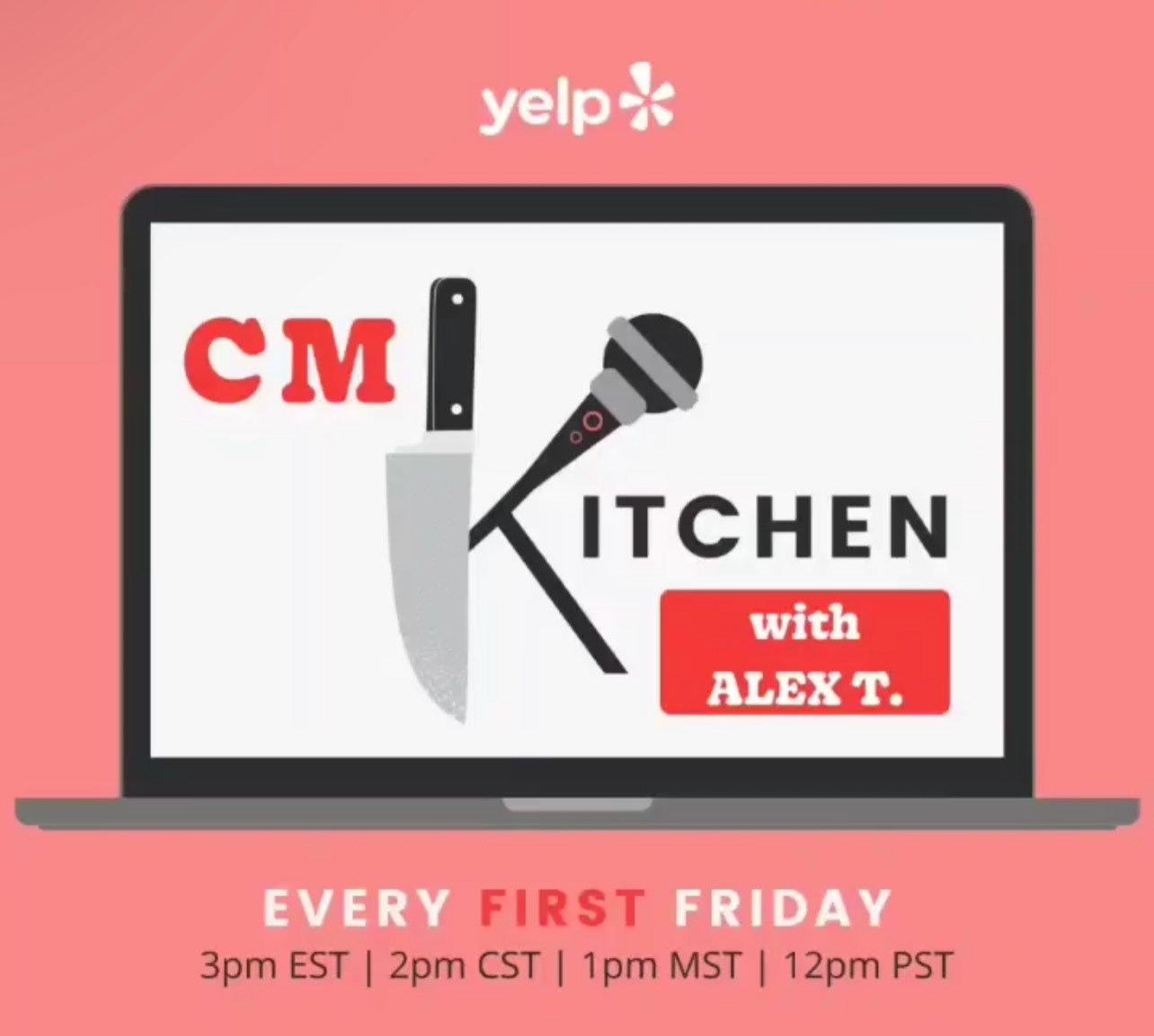 Square graphic I designed for fellow Community Manager's biweekly online internal event series