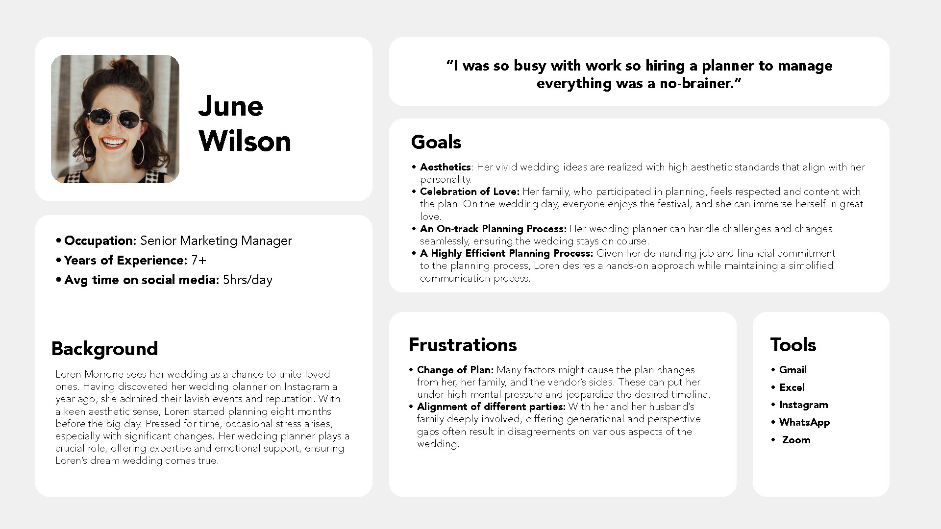 Client's persona