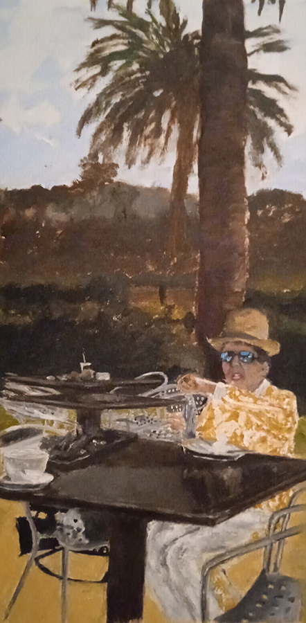 Golden Gate Park, San Francisco, huile sur papier, 25x50cm, novembre 2022