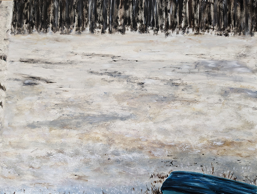 Lapland 2, huile sur papier, 65x50cm, mai 2024