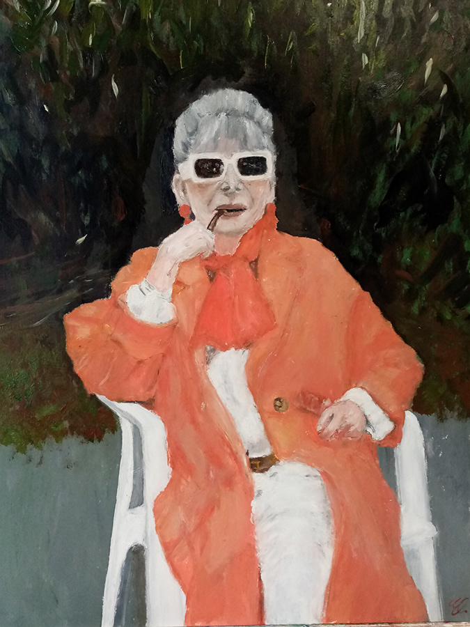 Les coulisses, huile sur papier, 50x65cm, juillet 2022