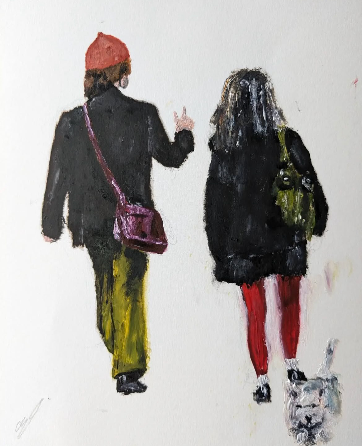 Marimekko, etc..., Helsinki, huile sur papier, 24x30cm, mai 2024