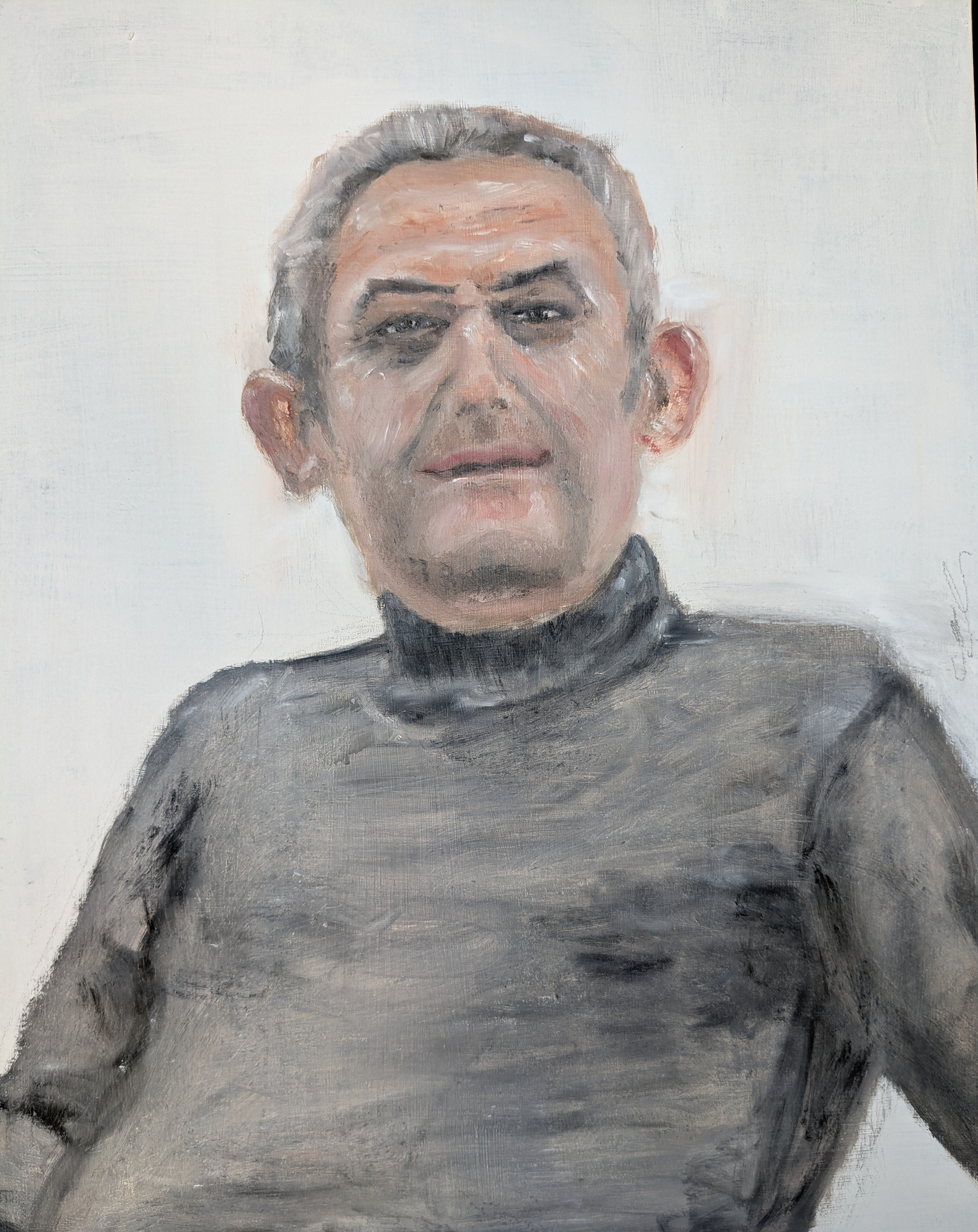 L'âme d'Univers Hostel, Berat, Albanie, huile sur toile, 50x65cm, décembre 2025