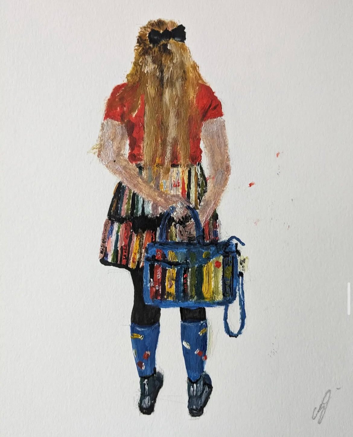 Marimekko, etc..., Helsinki, huile sur papier, 24x30cm, mai 2024