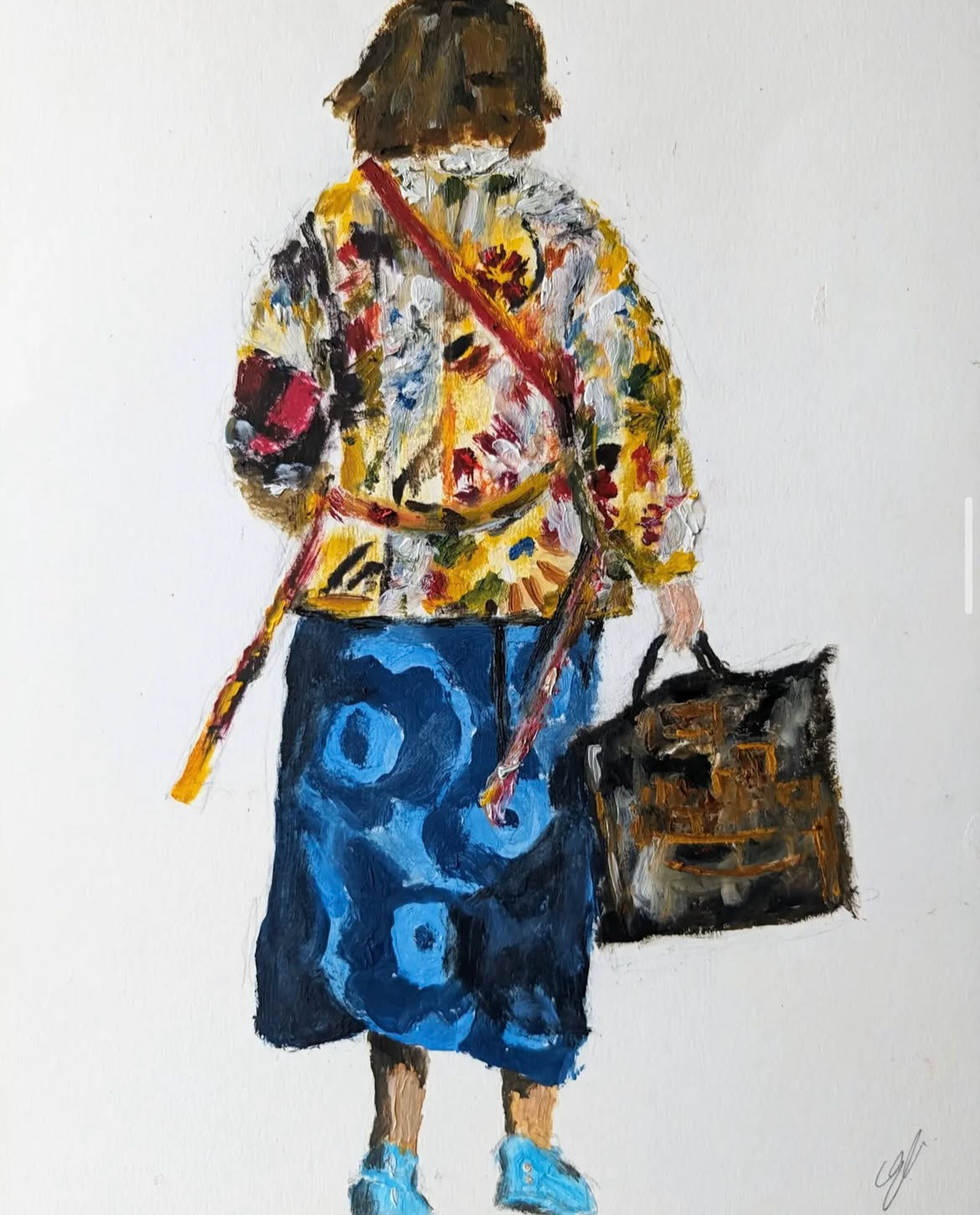 Marimekko, etc..., Helsinki, huile sur papier, 24x30cm, mai 2024