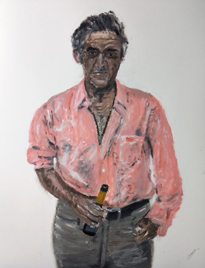 Villa de Leyva, jour de marché, Colombie, huile sur papier, 50x65cm, septembre 2024