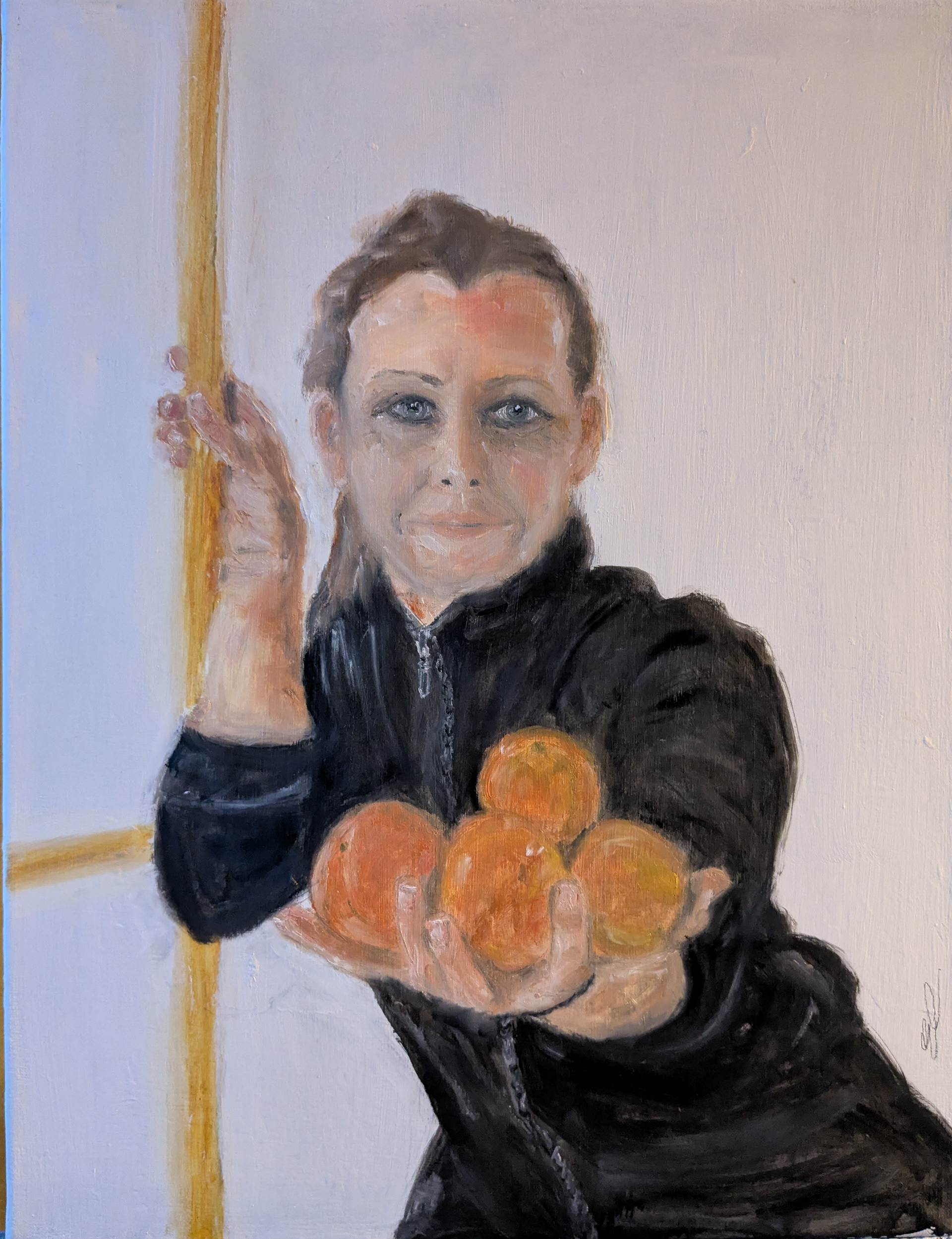 La cueillette des mandarines, Albanie, huile sur toile, 50x65cm, décembre 2025