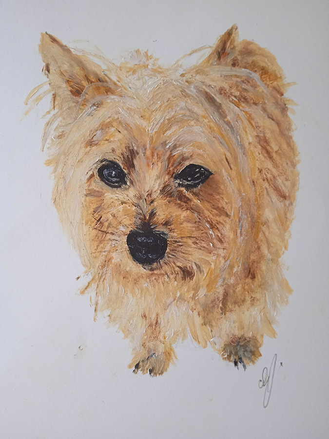 Edgard, huile sur papier, 24x32cm, juin 2023