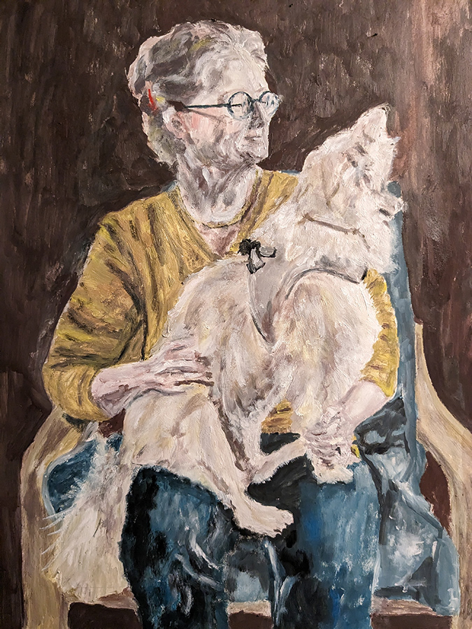 The perfect match, peinture Cobra sur papier, 50x65cm, décembre 2023