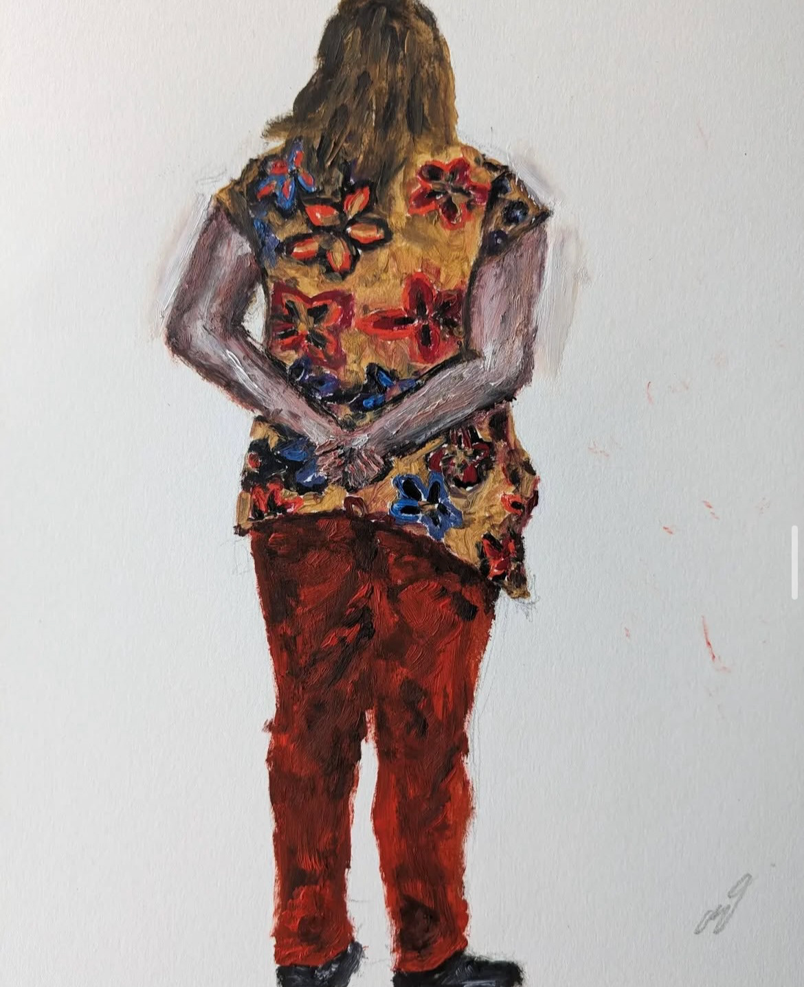 Marimekko, etc..., Helsinki, huile sur papier, 24x30cm, mai 2024