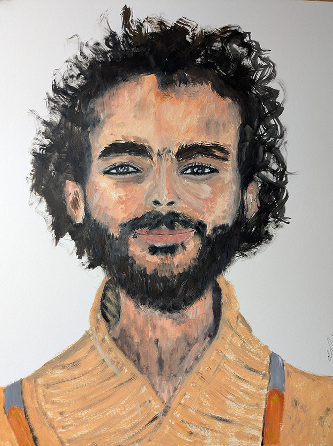 Sans titre, Siracusa, huile sur papier cartonné, 55x65cm, mai 2025