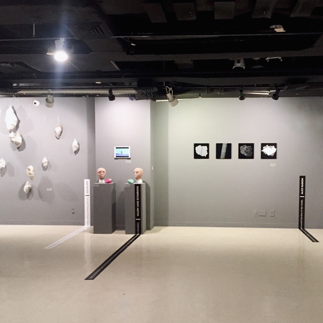 View of the Cardinal Planes exhibition, Korean Cultural Center of New York, 2018
