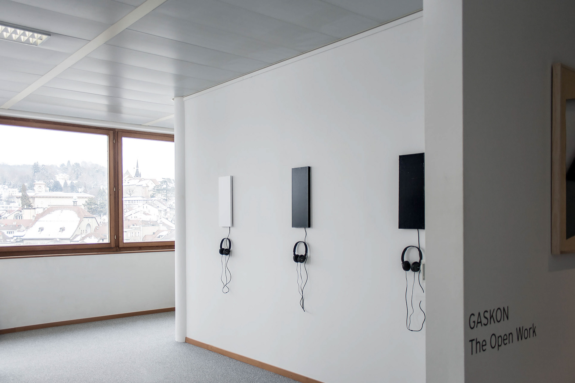 View of The Open Work solo exhibition, Dubner Moderne, Lausanne, Switzerland, 2015