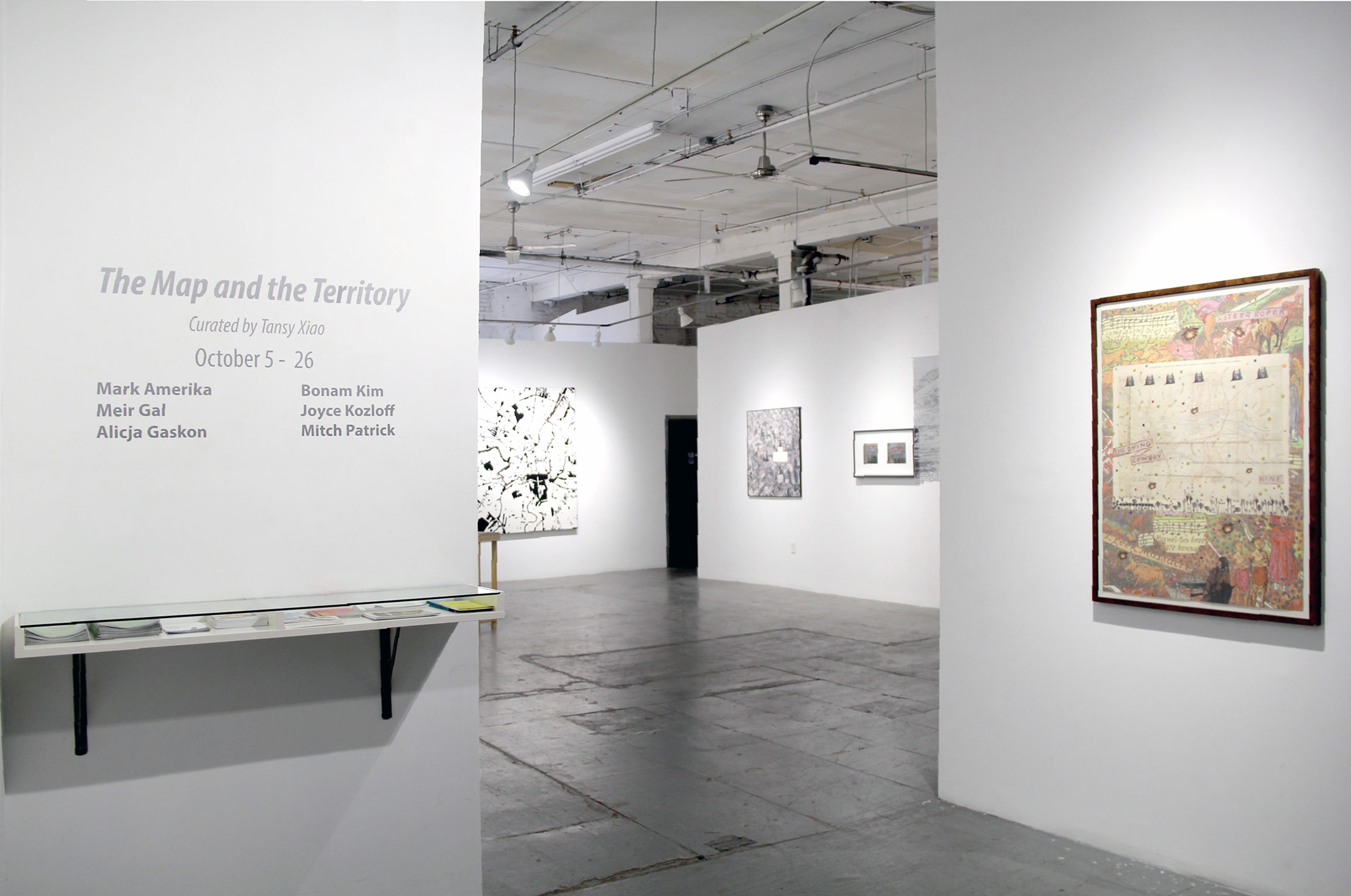View of The Map and the Territory exhibition, NARS Foundation, New York, 2018
