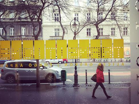 View of the Transitions exhibition, Platan Gallery, Budapest, Hungary, 2016