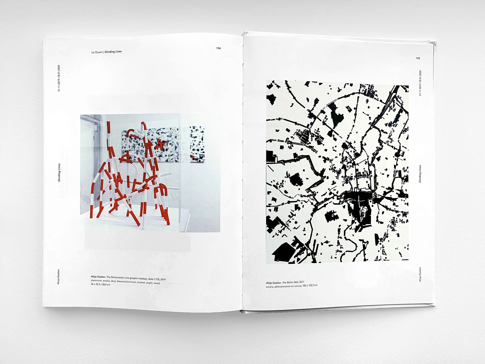 Catalog 2014-2019: "Dividing Lines", Alicja Gaskon at Le Guern Gallery, Warsaw, 2019-2020