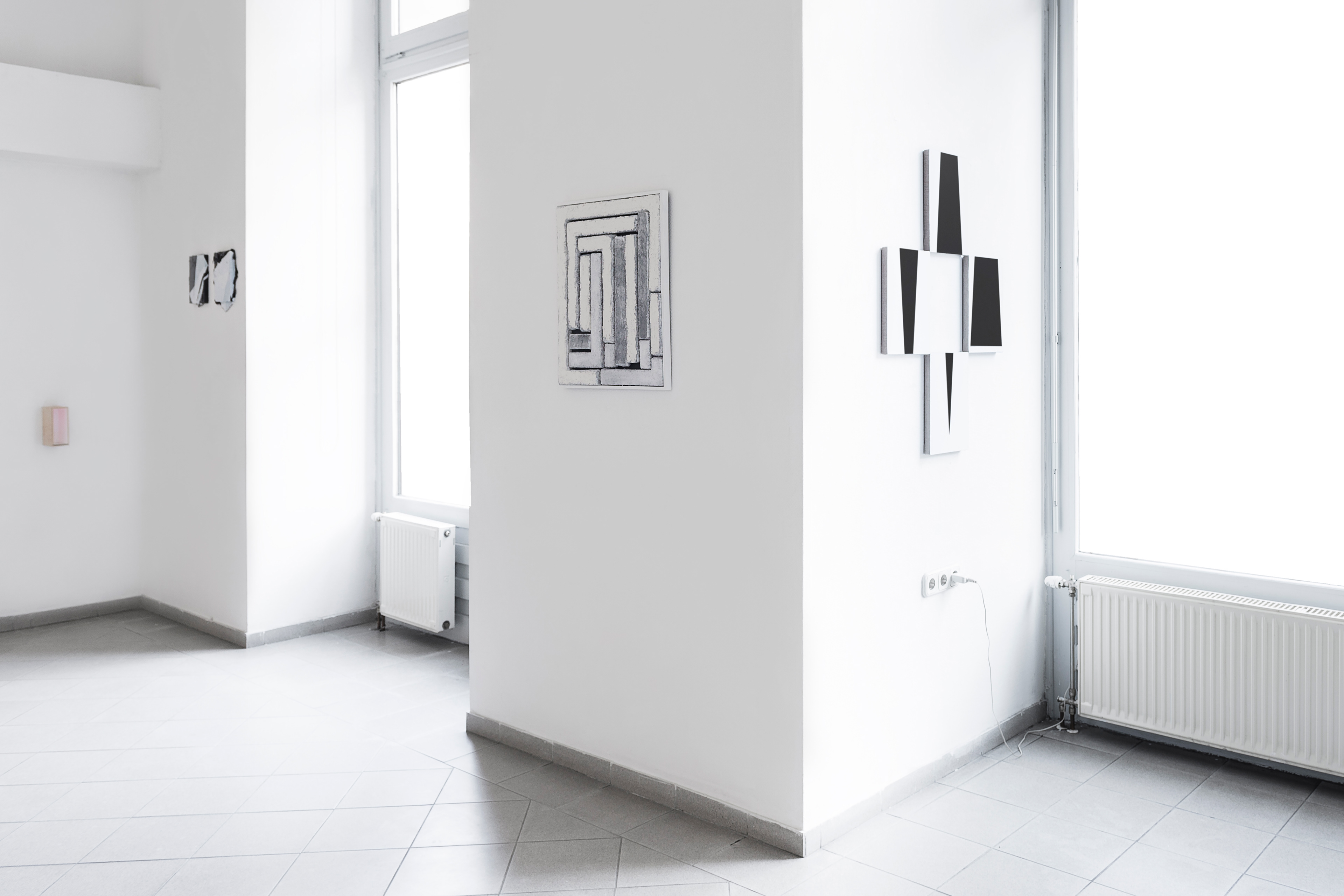 View of the Transitions exhibition, Platan Gallery, Budapest, Hungary, 2016