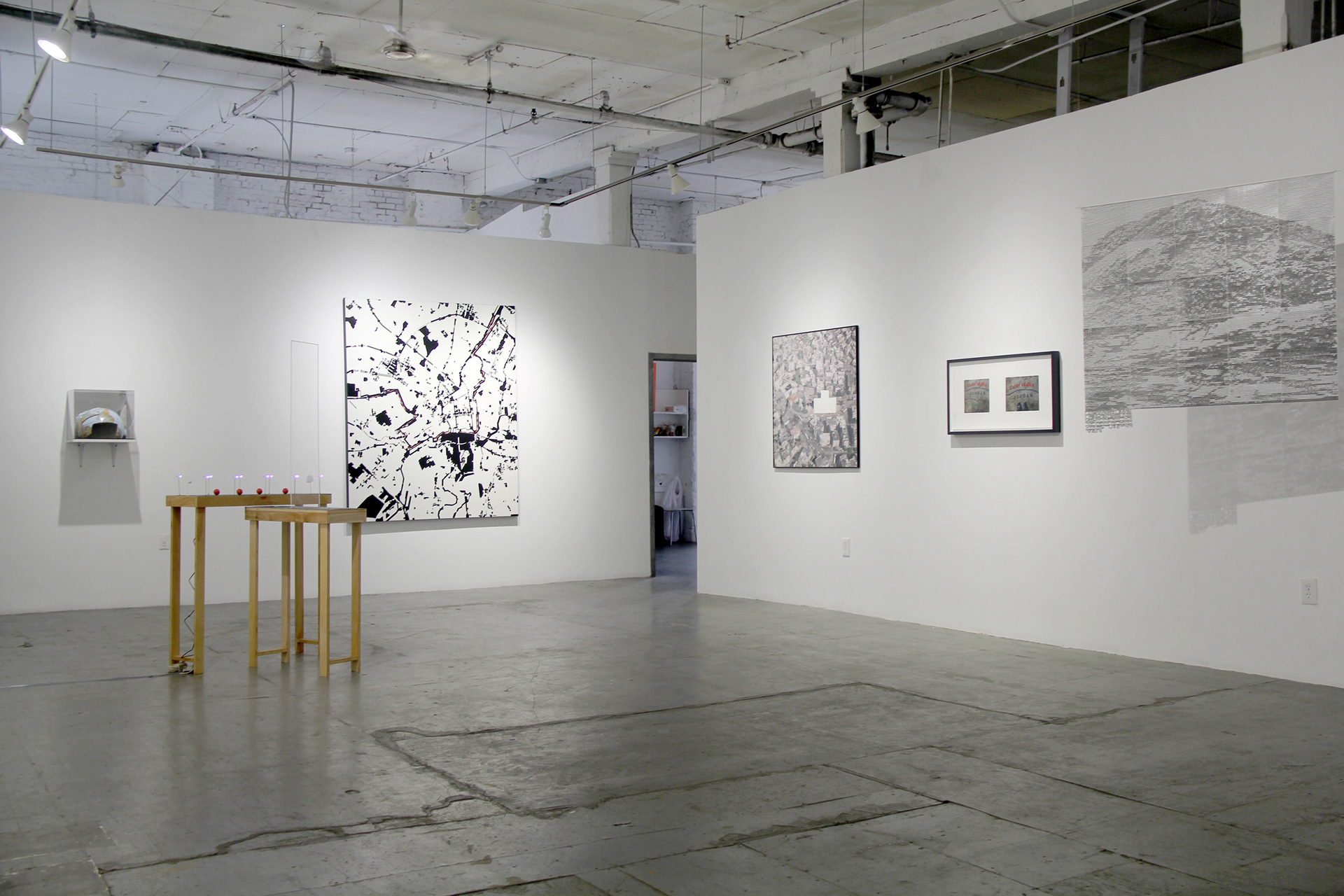 View of The Map and the Territory exhibition, NARS Foundation, New York, 2018