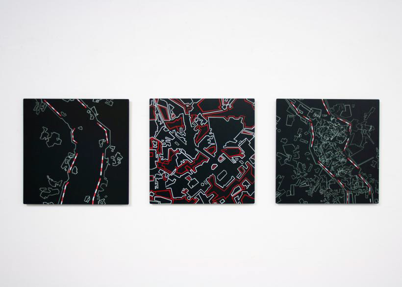View of the "Dividing Lines" solo exhibition, Alicja Gaskon at Le Guern Gallery, Warsaw, 2019-2020