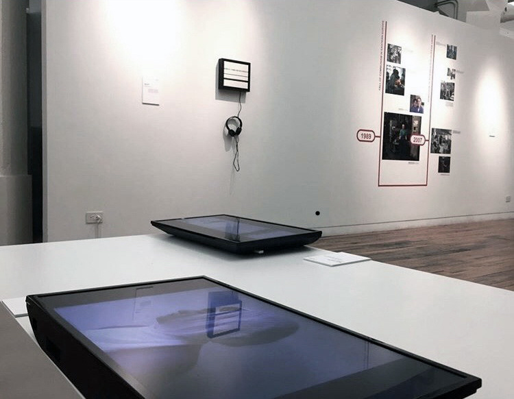 View of The Principle of Migration exhibition at the New York Foundation for the Arts, 2019