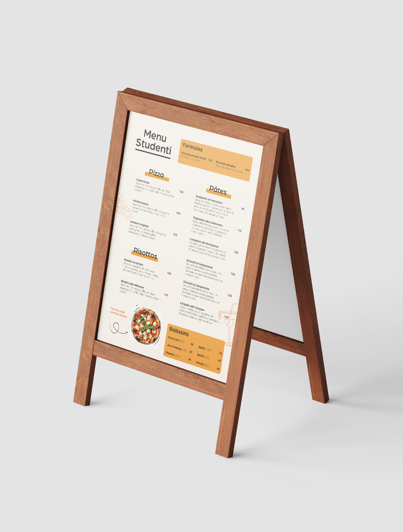Carte du restaurant