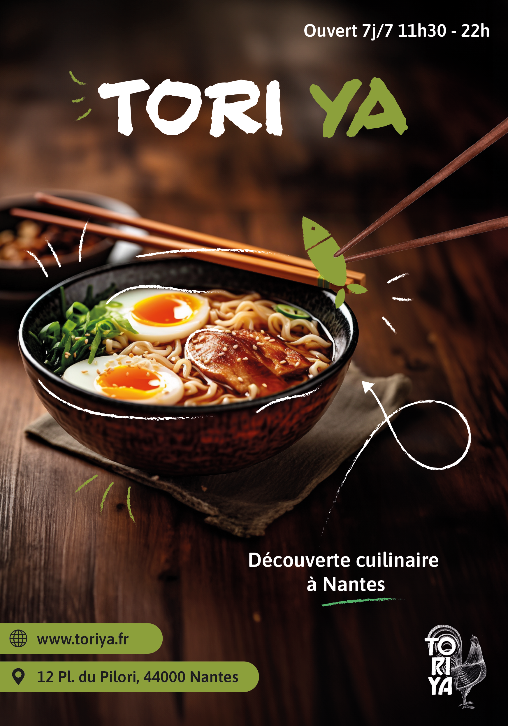 Carte restaurant Tori Ya
