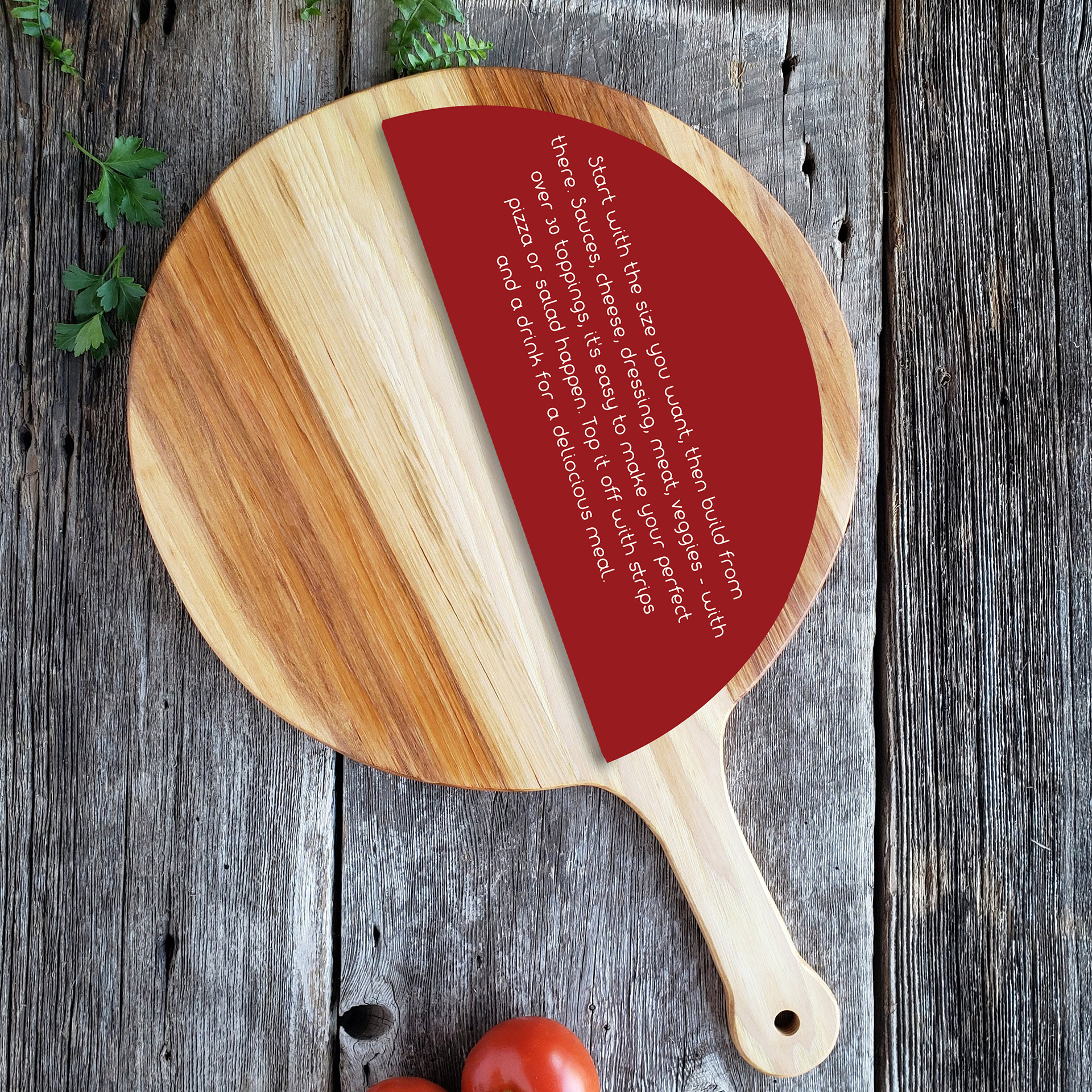 Half of the Menu (Front side)