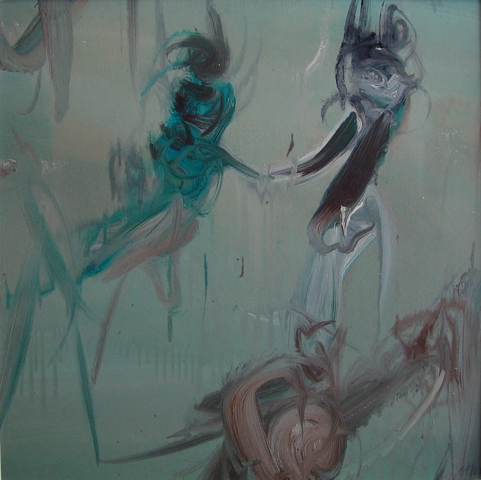 1988 - huile/carton 60x60cm/23,6’x23,6’