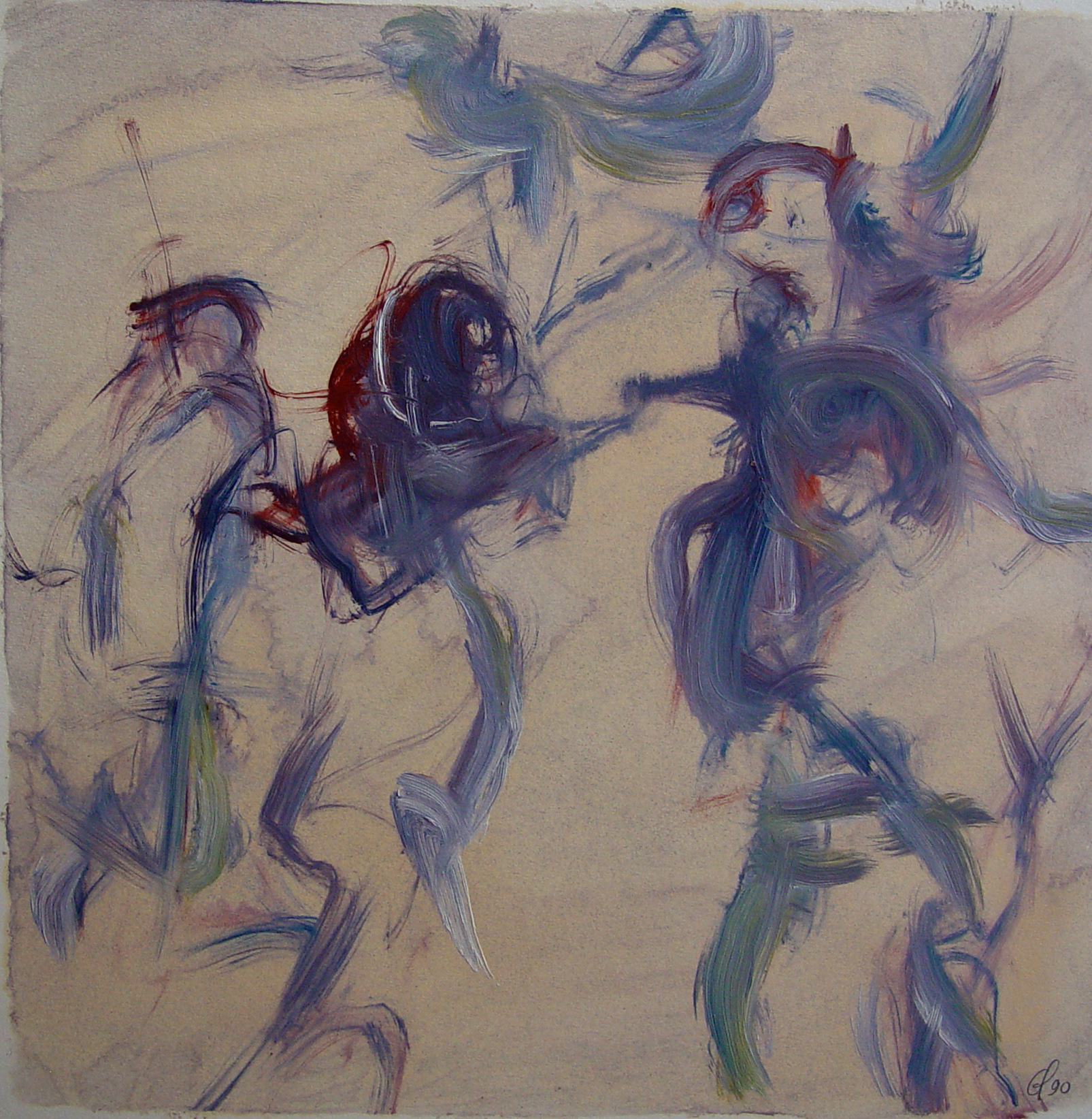 1988 - huile/carton 35x35cm/13,7’x13,7’