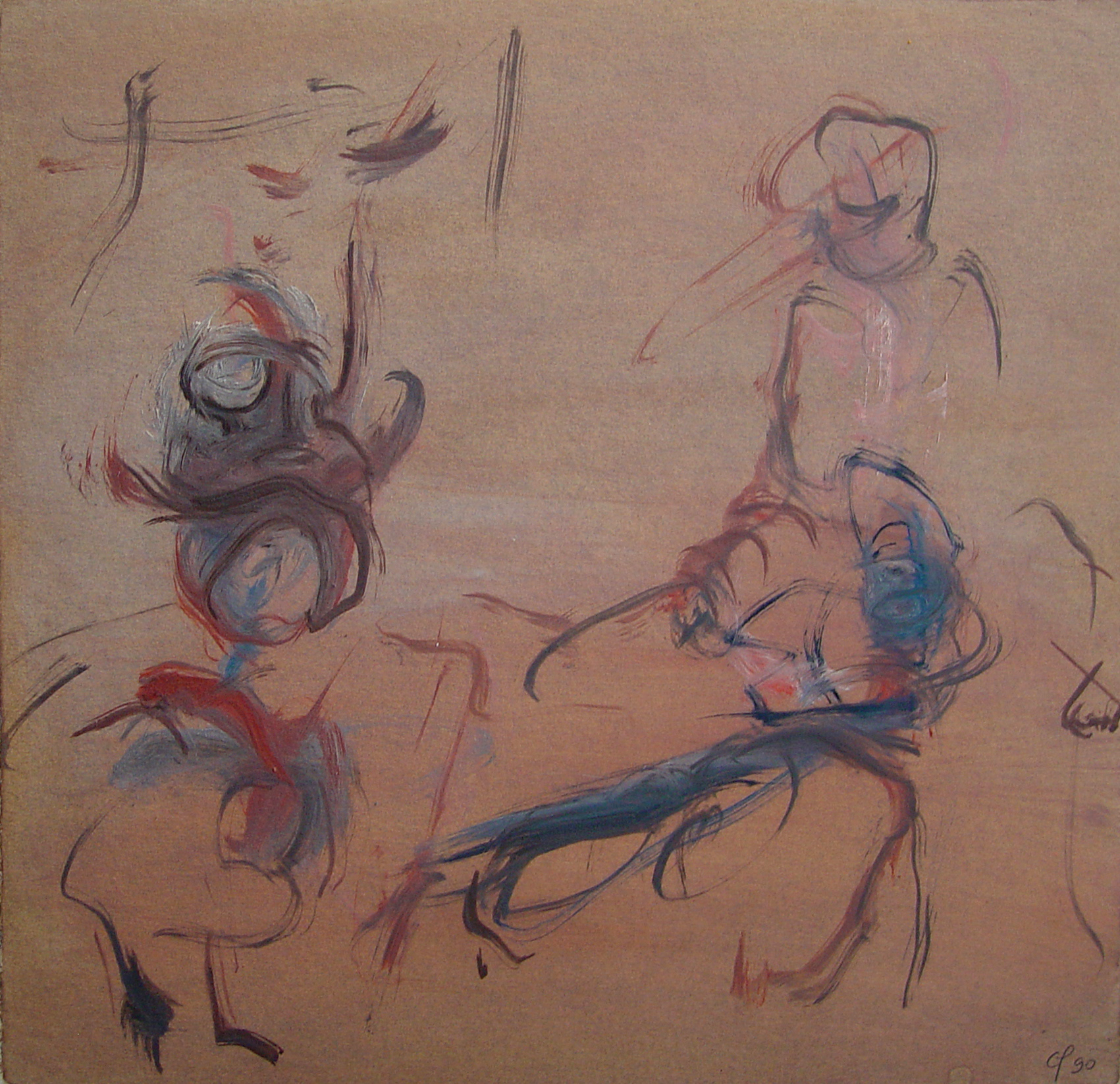 1988 - huile/carton 35x35cm/13,7’x13,7’
