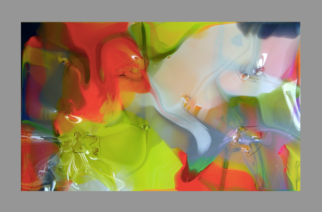 2002 - 125x205cm/49,2’x80,7’ - Polymer on 2 polycarbonates