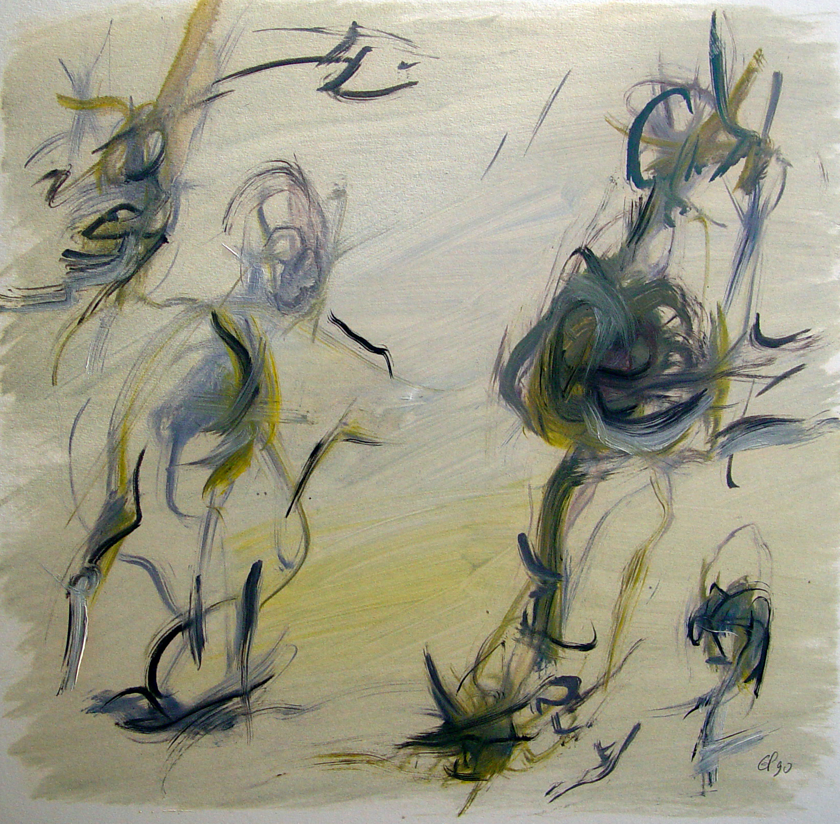1988 - huile/carton 35x35cm/13,7’x13,7’